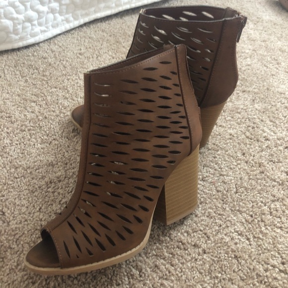 Altar'd State Shoes - Brown ankle booties
